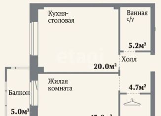 Продажа 1-ком. квартиры, 49.4 м2, Челябинская область, улица Татищева, 256