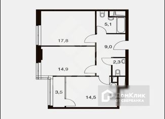 Продажа 3-ком. квартиры, 68 м2, Москва, Докучаев переулок, 2с3, Докучаев переулок
