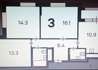 Продаю трехкомнатную квартиру, 70.4 м2, Москва, улица Красных Зорь, 23, улица Красных Зорь