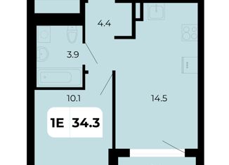 Продам 2-ком. квартиру, 34.3 м2, поселок Верхнетемерницкий, улица Венеры, 19