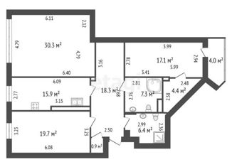 Продажа 3-комнатной квартиры, 120.3 м2, Санкт-Петербург, Парадная улица, 3к2, Парадная улица