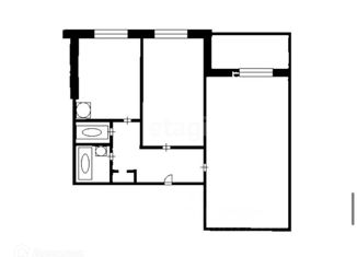 2-комнатная квартира на продажу, 45.5 м2, Новосибирск, улица 1905 года, 30/1, улица 1905 года