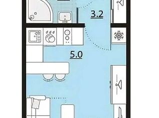 Продается квартира студия, 19.6 м2, посёлок Мичуринский