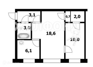 Продам 2-ком. квартиру, 43.5 м2, Новосибирск, улица Ленина, 32, улица Ленина