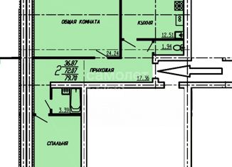 Продам 2-комнатную квартиру, 79.7 м2, Тамбов, Лермонтовская улица, 1