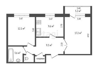 Продается 2-ком. квартира, 53.5 м2, Нягань, Пионерская улица, 112