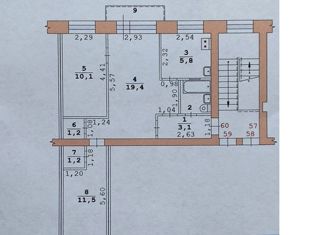 Продам 3-комнатную квартиру, 55.3 м2, Екатеринбург, улица Попова, 10, улица Попова