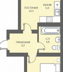 Продаю 1-комнатную квартиру, 45 м2, поселок Ложок, ЖК Да Винчи, Солнечная улица, 43