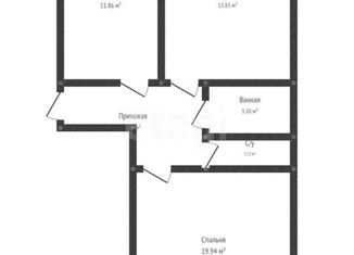 Продаю 2-ком. квартиру, 59.6 м2, Краснодар, Боспорская улица, 8, Боспорская улица