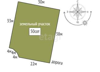 Земельный участок на продажу, 50 сот., деревня Кискелово, Генеральская улица, 11