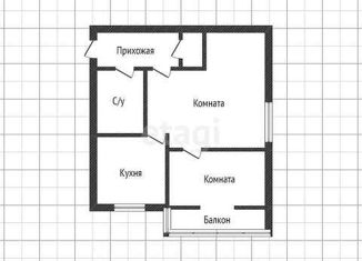 Продам двухкомнатную квартиру, 30.6 м2, Краснодар, улица имени Калинина, 78/1, микрорайон Вавилова