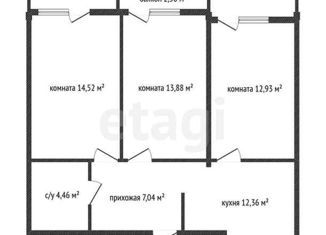 3-ком. квартира на продажу, 64.5 м2, Краснодар, Степная улица, 1/1, ЖК Мозаика
