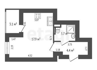 Продажа квартиры студии, 26 м2, Санкт-Петербург, Тосина улица, 6, метро Волковская