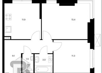 Продажа 2-комнатной квартиры, 53 м2, Москва, метро Спартак
