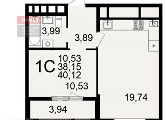 1-ком. квартира на продажу, 40.12 м2, Рязанская область, Льговская улица, 10