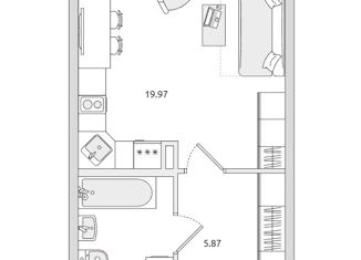 Продается квартира студия, 30.2 м2, Санкт-Петербург, метро Волковская, Волковский проспект, 6