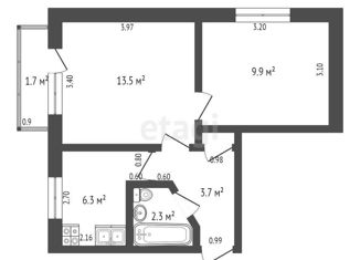 Продается 2-комнатная квартира, 36.4 м2, Тюменская область, 12-й микрорайон, 5
