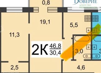 Продается 2-ком. квартира, 45.7 м2, Нижегородская область, улица Лескова, 7