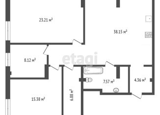 Продаю трехкомнатную квартиру, 104 м2, Симферополь, ЖК Альфа, улица Воровского, 24В