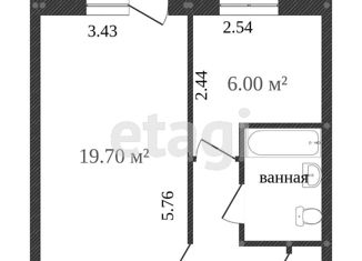 Продается однокомнатная квартира, 30 м2, Тобольск, 8-й микрорайон, 25