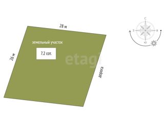 Земельный участок на продажу, 7.2 сот., поселок Новотуринский