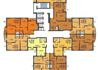 3-комнатная квартира на продажу, 78.23 м2, Энгельс, улица Маяковского, 44