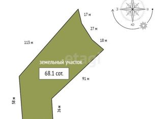 Земельный участок на продажу, 68.1 сот., поселок городского типа Емельяново, Электрический переулок