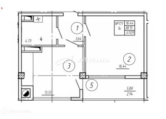 Продажа 1-ком. квартиры, 41 м2, Симферополь, ЖК Солнечный, улица Будённого, 33к3