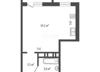 Продается квартира студия, 27.5 м2, Краснодар, Дубравная улица, 1