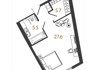 Продается квартира студия, 38.8 м2, Санкт-Петербург, Московский проспект, 103, муниципальный округ Московская Застава