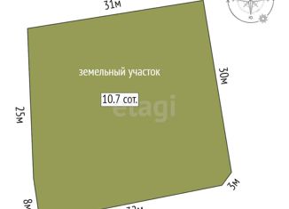 Земельный участок на продажу, 10.7 сот., дачный массив № 6, улица Ясное Солнышко