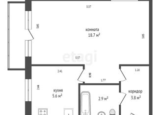 Продажа однокомнатной квартиры, 30.8 м2, Красноярский край, Джамбульская улица, 21