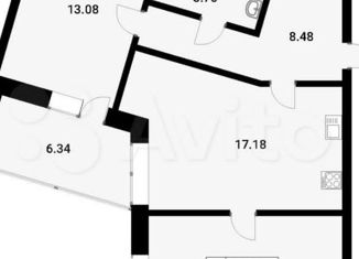Продаю двухкомнатную квартиру, 62.65 м2, Мурино, Воронцовский бульвар, 19к1, ЖК Материк