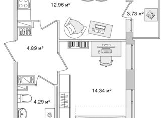 Продам 1-комнатную квартиру, 40.21 м2, Санкт-Петербург, Белоостровская улица, 10к1, метро Лесная