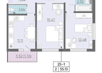 Продаю 2-комнатную квартиру, 55.5 м2, Санкт-Петербург, метро Гражданский проспект