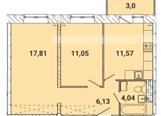 Продаю 2-ком. квартиру, 52.8 м2, поселок Дзержинск, микрорайон Современник, 27