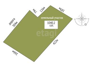 Участок на продажу, 1040.2 сот., деревня Чаплык, Центральный переулок