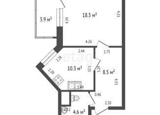 Продам 1-комнатную квартиру, 41.9 м2, Санкт-Петербург, Коломяжский проспект, 5к3, метро Пионерская