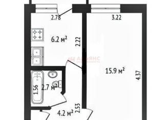 Продам 1-комнатную квартиру, 30 м2, Самара, Можайский переулок, 1, метро Советская