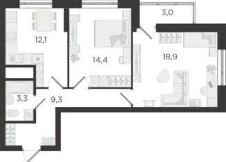 Продаю 2-комнатную квартиру, 59.5 м2, Екатеринбург, метро Машиностроителей