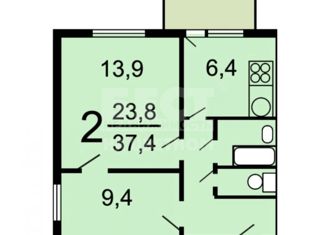 Продажа 2-ком. квартиры, 38.5 м2, Москва, Конаковский проезд, 6к2, Конаковский проезд