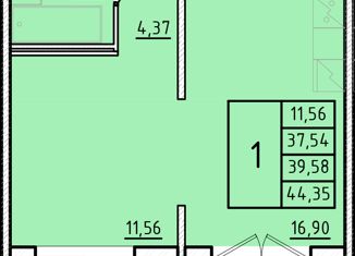 Продажа 1-комнатной квартиры, 37.54 м2, посёлок Шушары, Образцовая улица, 6к1