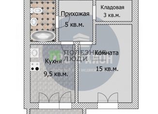 Продажа 1-комнатной квартиры, 37 м2, Барнаул, Новосибирская улица, 16Д, Индустриальный район