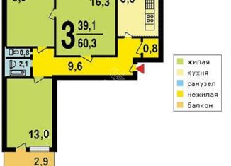 Продаю 3-комнатную квартиру, 60.3 м2, Москва, Большая Очаковская улица, 19