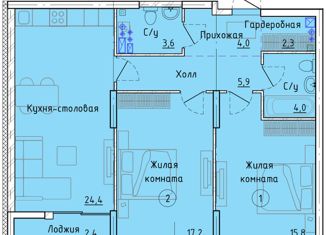 Продам 2-ком. квартиру, 78.5 м2, Екатеринбург, метро Чкаловская, улица Ткачей, 19/2