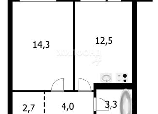 1-комнатная квартира на продажу, 37.1 м2, Новосибирск, Красный проспект, 220/7, ЖК Лев Толстой