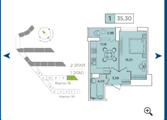 Продаю 1-комнатную квартиру, 35.3 м2, Санкт-Петербург, ЖК Форест Аквилон, Планерная улица, 87к1