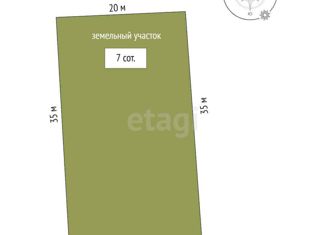 Продаю земельный участок, 7 сот., посёлок городского типа Октябрьское, Вишнёвая улица, 1