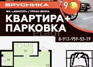 Продам 1-комнатную квартиру, 57 м2, Новосибирск, ЖК Авиатор, улица Аэропорт, 88