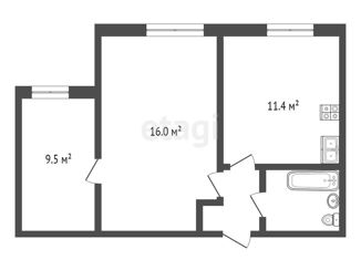 2-комнатная квартира на продажу, 43 м2, Ярославль, Республиканский проезд, 11, Ленинский район